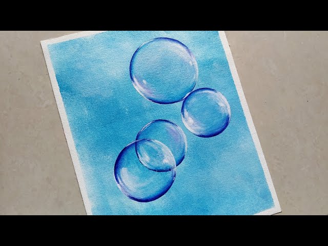 How to Paint Bubbles on White Paper