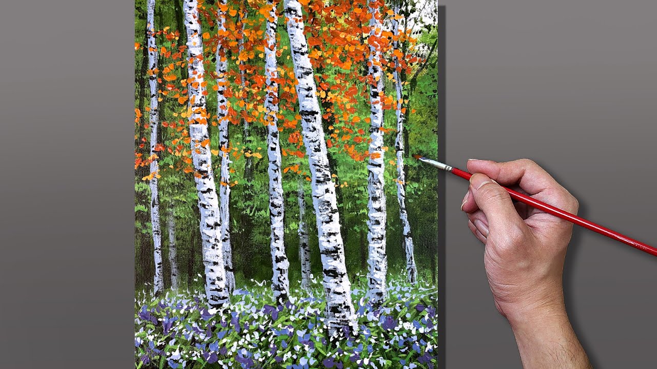 How to Paint Birch Trees With Acrylic Paint