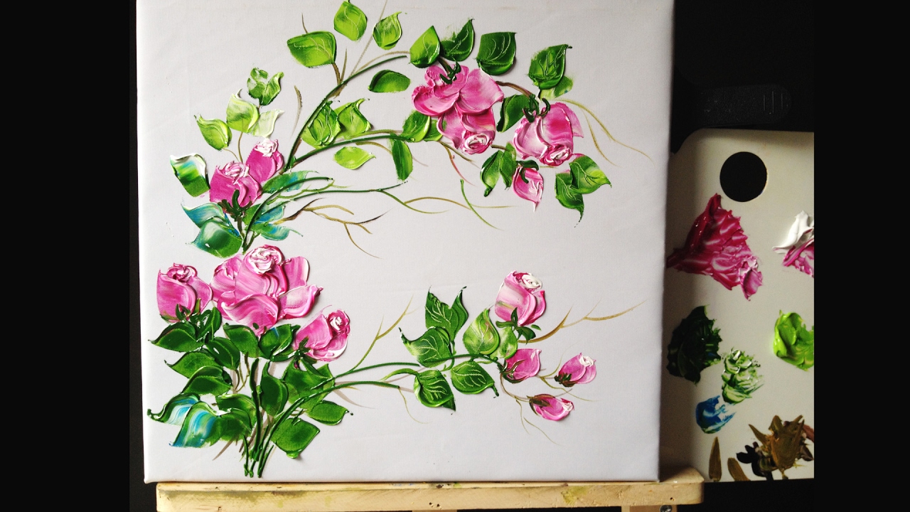 How to Paint Rose Bushes With Acrylic Paint