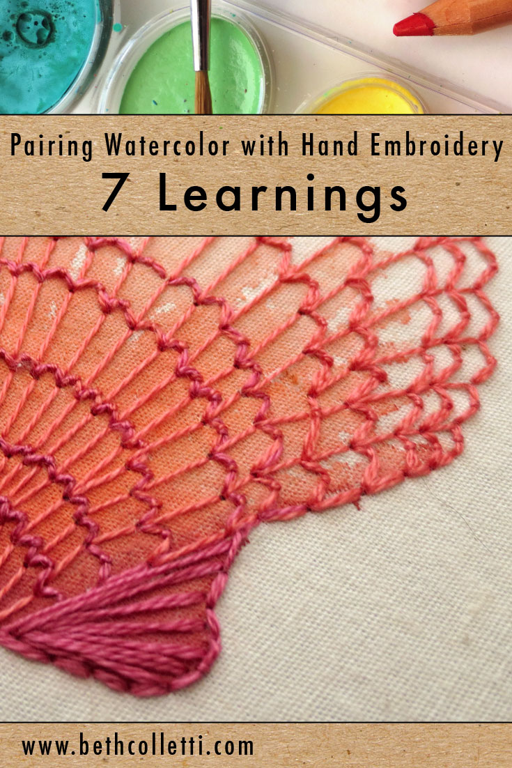 How To Paint Watercolor On Embroidery