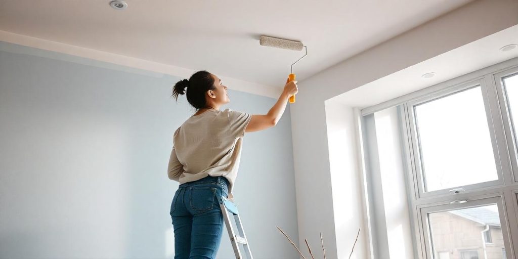 How to Paint Walls Near a Ceiling