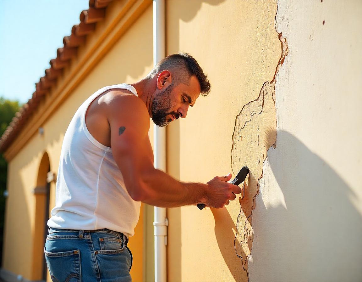 repair stucco cracks before painting