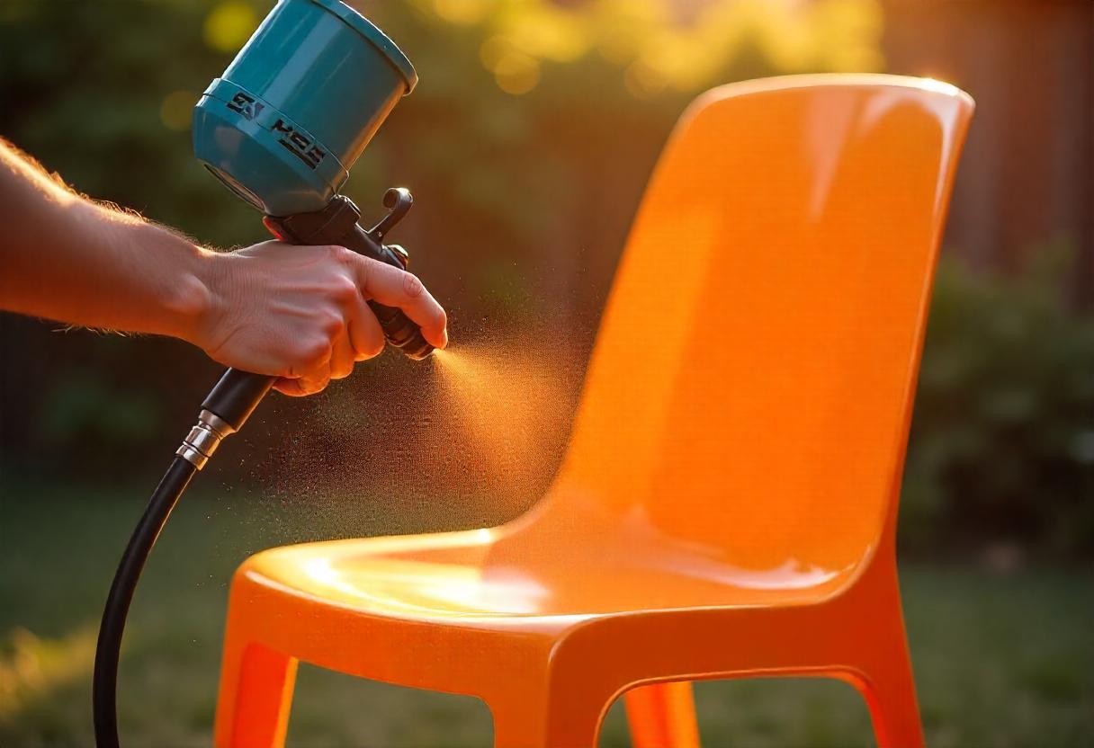 spray paint plastic chairs